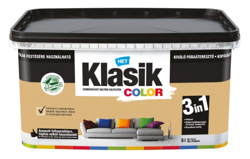 Het Klasic Color beltéri falfesték, Tejeskávé, 2,5l