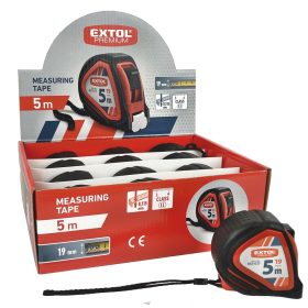 Mérőszalag gumírozott 1 stoppos 5m x 19mm