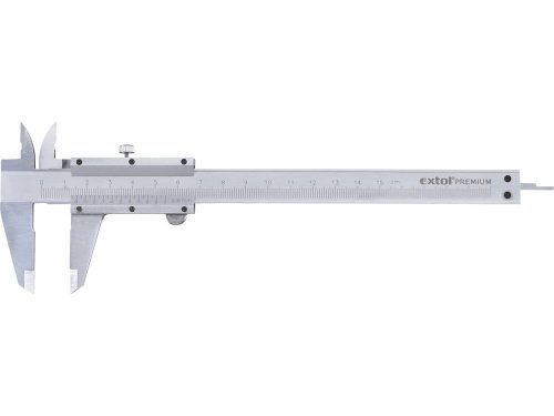 Extol Prémium Tolómérő INOX (mélységmérővel) ; 0,05×150mm