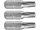 Fortum behajtóhegy TORX, 3 db, S2 acél; T 15×25mm, bliszteren