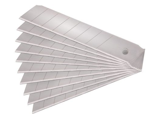 Extol prémium pótpenge tapétavágó késhez, 10 db, 18×100×0,5 mm, törhető, SK4 acél, HRC >64, tripla vágóél