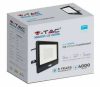 V-TAC 50W mozgásérzékelős LED reflektor ,100°, 6500K, 4000lm, fekete házas (SAMSUNG CHIP) - 20291 