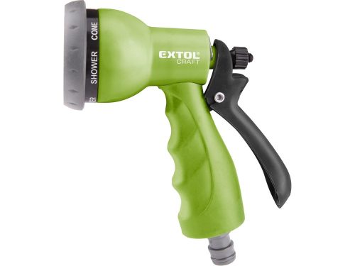 Extol craft pisztoly szórófej, locsoló, ergonomikus ; műanyag 7 féle sugár, kuplung csatlakozóval
