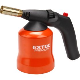   Extol prémium gázlámpa forrasztáshoz, PB gázhoz, piezó gyújtásssal, max. 1200°C, 1,7kW, EN521, fém gázpalack tartó
