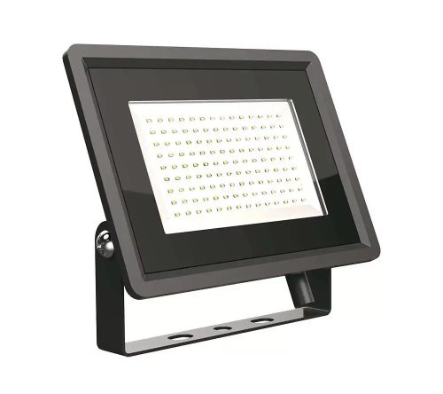 V-Tac 100W fekete LED reflektor, F széria, 4000K,8700lm, IP65, (6722)