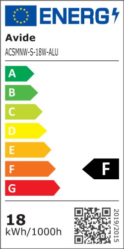 Avide LED Falra Szerelhető Négyzetes Mennyezeti Lámpa ALU 18W NW 4000K