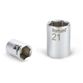   Dugófej 1/2" 22mm 61CrV5, mattkróm, 38mm hosszú FORTUM