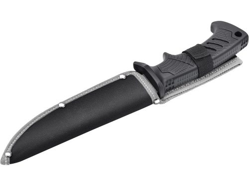 Extol vadász- és túrakés, 3CR13 rozsdamentes acél penge, műanyag nyél, nylon tok, teljes/penge hossz: 275mm/150mm