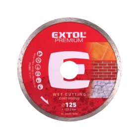   Extol Prémium gyémántvágó csempevágáshoz (sima), vizes vágásra; 125×2×22,2mm, max.12.250 ford/perc