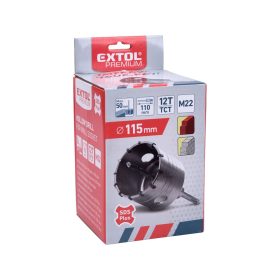   Extol Premium körkivágó téglához, SDS Plus befogás; 115mm, M22×170mm hosszúságú szár
