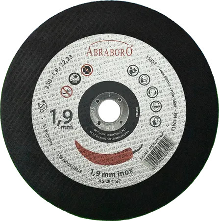Abraboro INOX Chili fémvágó korong/230 x 1.9 x 22 (egyenes kivitel)