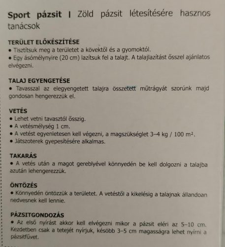 Fűmag Agrosel, sport 1kg