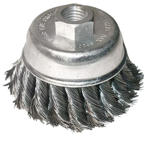 Extol Craft drótcsiszoló fazékkefe sodort szálú ; sarokcsiszolóhoz, M14×2 két soros, 80mm, max. 12500 ford/perc
