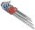 Torx kulcs készlet extra hosszú T10-T50, 9db, hosszú szár: tömör, rövid szár: lyukas, CV., 90-225mm