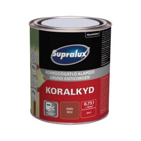   Supralux alapozó, Koralkyd, korróziógátló 0,75 l vörös
