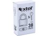 Extol Craft lakat, vas, 3 kulccsal, dobozban; 38mm