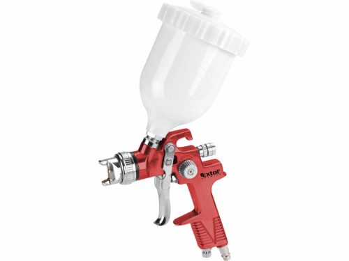 Extol Prémium festékszóró, felsőtartályos, 600ml, HVLP, fúvóka: 1,4mm, max.410 l/min, 3 Bar, 1/4" tömlőcsatlakozó, 0,5kg