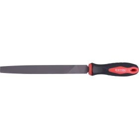   Extol Premium fémreszelő 200mm lapos, T12 acél, vágat 2, finom, TPR gumis műanyag nyél