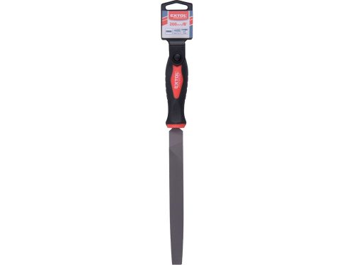 Extol Premium fémreszelő 200mm lapos, T12 acél, vágat 2, finom, TPR gumis műanyag nyél