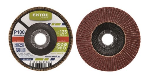 Extol Craft Lamellás csiszoló korong, 125x22,2mm, P60, max. 12200min.