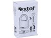 Extol Craft lakat, vas, 3 kulccsal, dobozban ; 63mm