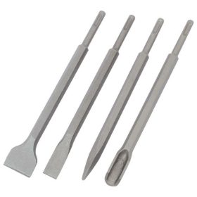   Extol Craft betonvéső klt. 4db, SDS PLUS; 250mm hosszú, hegyes, lapos 25mm, lapos 45mm, horony