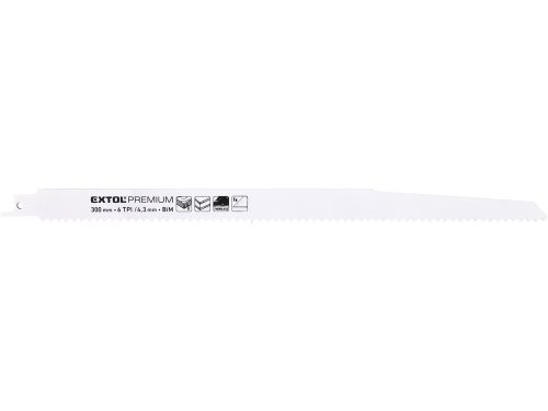 Szablyafűrészlap klt 3 db-os, Bosch befogás, 300mm, 6T, Bimetal, fa, műanyag, fém anyagokhoz, gyors- és durva vágás