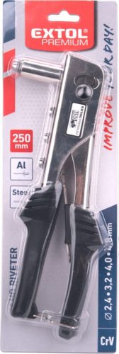 Extol prémium popszegecshúzó fogó; 2,4-3,2-4-4,8mm, TÜV/GS 6500N húzóerő, 250mm
