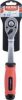Racsnis hajtókar hajlított szár 1/4", CV., 45 fog, csúszásgátló TPR markolat; 153 mm