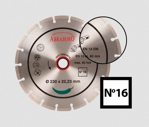 Abraboro gyémánttárcsa szegmenses uni 125*2*22,23