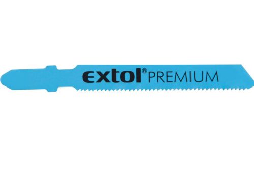 Extol prémium dekopírlap fémre, 5db, Bosch befogás, HSS; 51×8×1,5mm, 1,2mm fogtáv, mart, hullámosított fogak, egyenes vágás, acéllemez