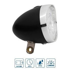 Retro kerékpár első lámpa (3 LED, Fekete)