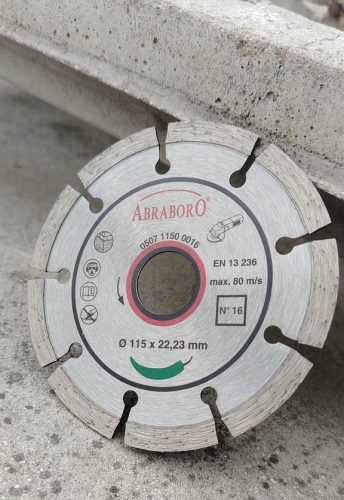 Abraboro gyémánttárcsa szegmenses univerzális 115*2*22