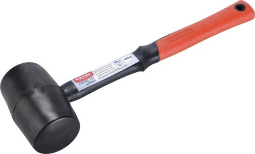 Extol prémium gumikalapács üvegszálas nyéllel, fekete gumi ; 60 mm, 0,48 kg