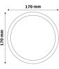 Avide LED Beépíthető Kerek Mennyezeti Lámpa ALU 12W NW 4000K