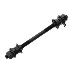   Első Kerékagy Tengely Szerelt (3/8" x 140mm) - Porvédős (Króm)