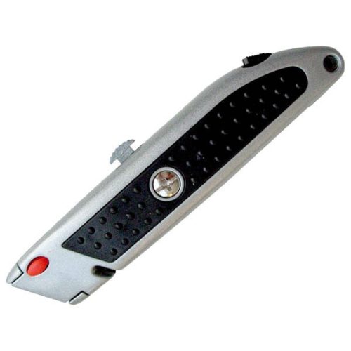 Extol prémium PVC vágókés, gyorstöltős, alumíniumházas ; alu házas, pengetárolós, 5db trapézpengével, pótpenge: 9124 (trapéz - 5db), 9