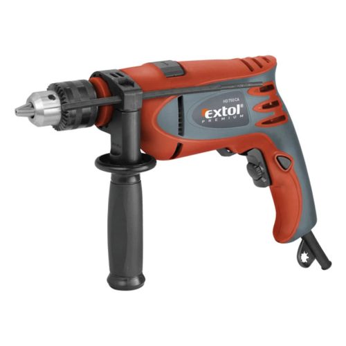 Extol Prémium Ütvefúrógép, 750w, 0-3000/min, kulcsos tokmány, 1,5-13mm