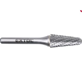   Extol Industrial keményfém turbómaró (rotormaró), kúpos, kerek orrú, átmérő 12×28mm/szár 6mm, keresztfogazás