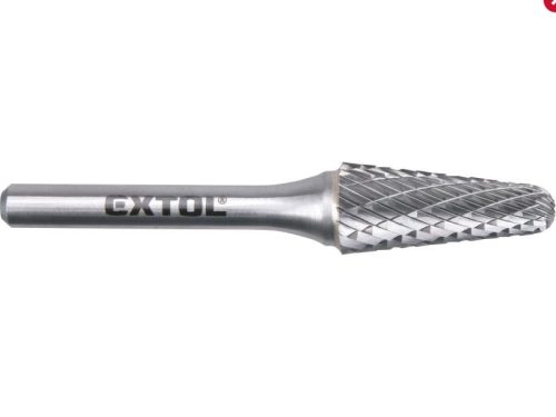 Extol Industrial keményfém turbómaró (rotormaró), kúpos, kerek orrú, átmérő 12×28mm/szár 6mm, keresztfogazás