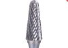 Extol Industrial keményfém turbómaró (rotormaró), kúpos, kerek orrú, átmérő 12×28mm/szár 6mm, keresztfogazás