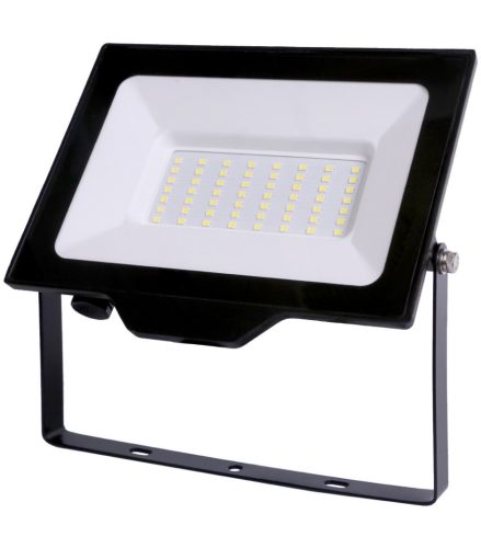 Avide LED Reflektor Slim SMD, 50W, 4000K, 5000lm, IP65, fekete