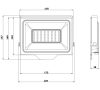 Avide LED Reflektor Slim SMD, 50W, 4000K, 5000lm, IP65, fekete