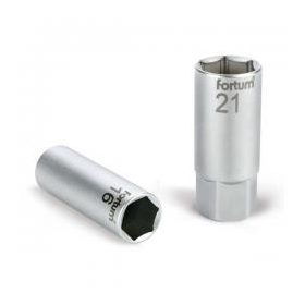  Dugófej gyertyakulcs 1/2"16mm 61CrV5; gumírozott FORTUM