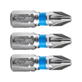   Fortum behajtóhegy PZ, 3 db, S2 acél; PZ 2×25mm, bliszteren