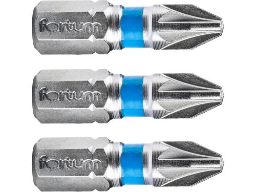Fortum behajtóhegy PZ, 3 db, S2 acél; PZ 2×25mm, bliszteren