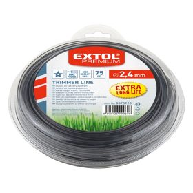   Damil szegélynyíró géphez 3,0mm, csillag keresztmetszetű, fekete közép/dual power, 75m