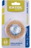 Extol Craft drótcsiszoló körkefe, 63mm, fúrógépbe fogható: 6mm csap, hullámos szálú, rezezett acél, max 4500 frod/perc