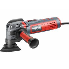   Extol prémium multifunkciós szerszámgép, 400W; szabályozható rezgésszám: 15.000-22.000/perc, 5 db cserélhető fej, 1,5 kg