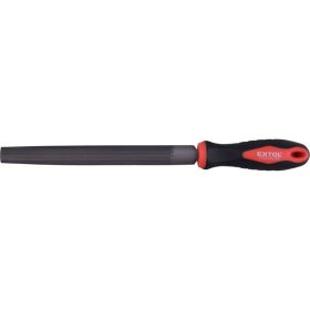   Extol Premium fémreszelő 200mm félkerek, T12 acél, vágat 2, finom, TPR gumis műanyag nyél
